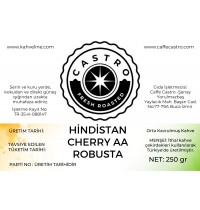 Castro Hindistan Cherry Robusta Kahve 1000 Gr.